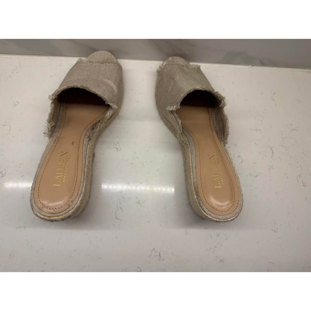 Lauren Ralph Lauren Women's Size 9.5 Carlynda Espadrille Wedge Sandals - Picture 7 of 8